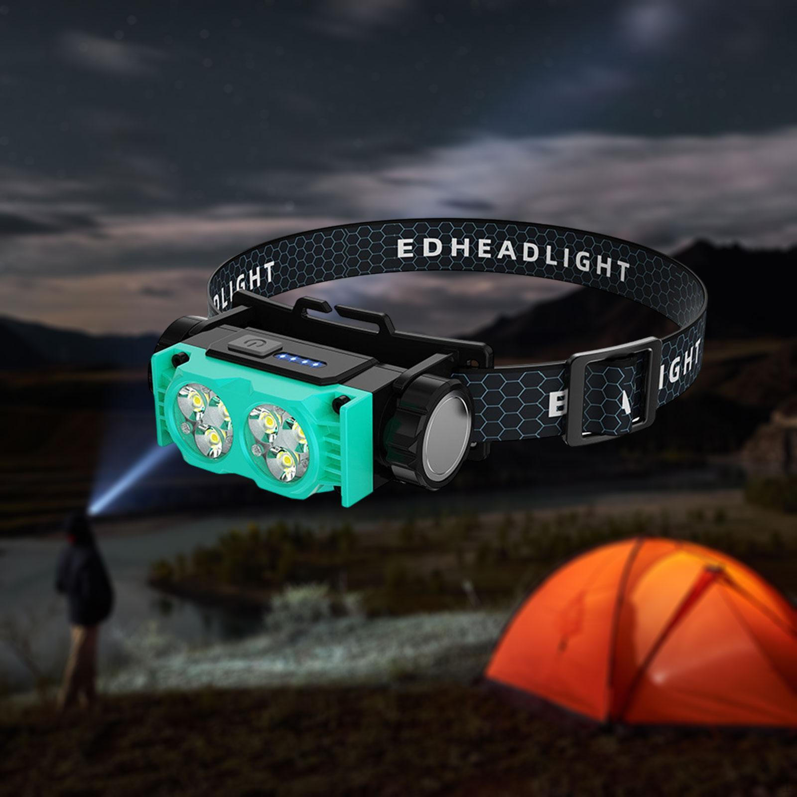 

Светодиодный налобный фонарь, перезаряжаемый, наружный налобный фонарь, регулируемый фонарик, налобный фонарь для синий