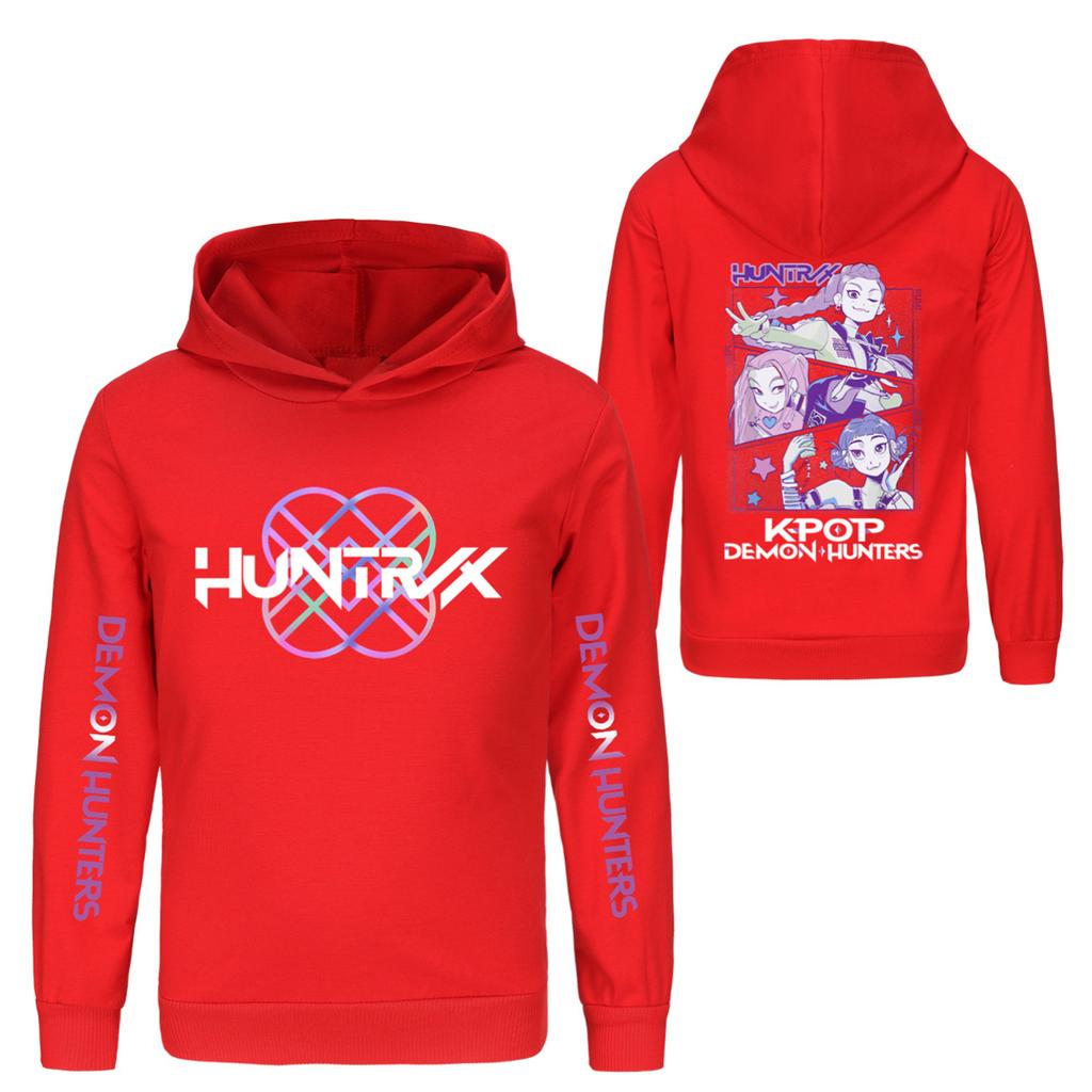 Kids' Long Sleeve Loose Pullover Letter Print Drawstring Hooded Sweatshirt