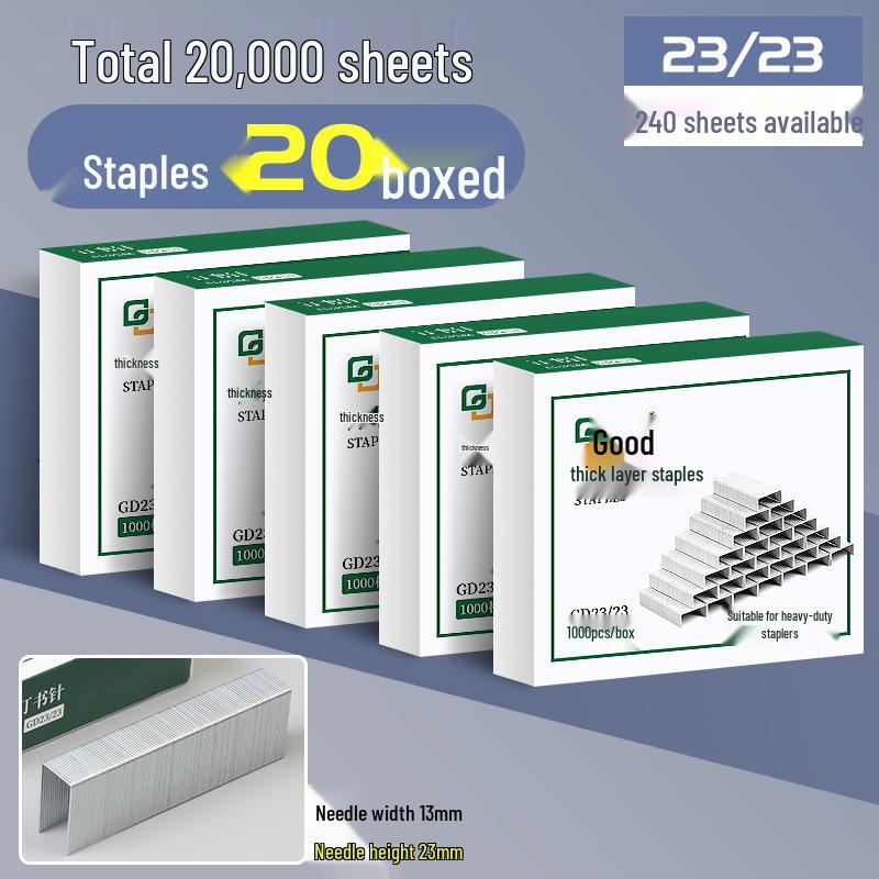 Heavy Duty Stapler Staples 24/6 & 24/8, Large No. 12 for Thick Layers