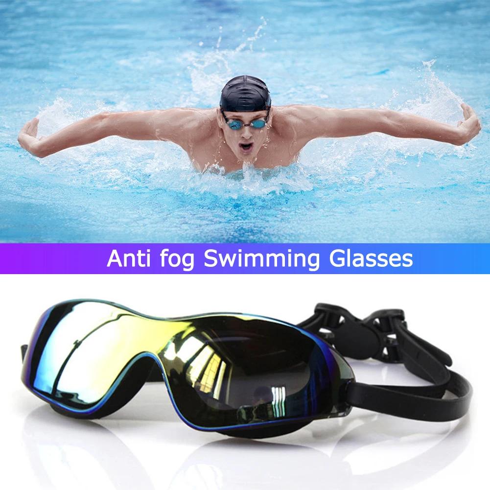 Galvanisierte Taucherbrille Verstellbare Schwimmbadbrille Dicht Schwimm-Sportbrille für Damen Herren Jugendliche Kinder