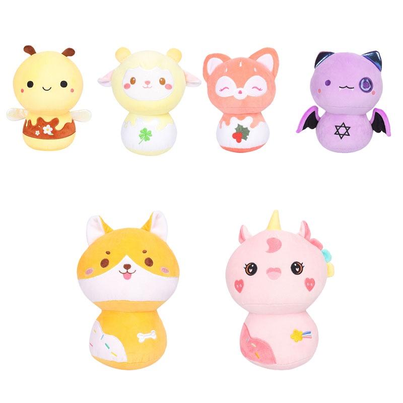 Adorable Mushroom Animal Plush Toy Cute Bee, Bat, Fox, Lamb Home Decor