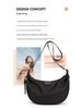 2025 Minimalist Retro Dumpling Large-Capacity Nylon Crossbody Shoulder Bag for Women