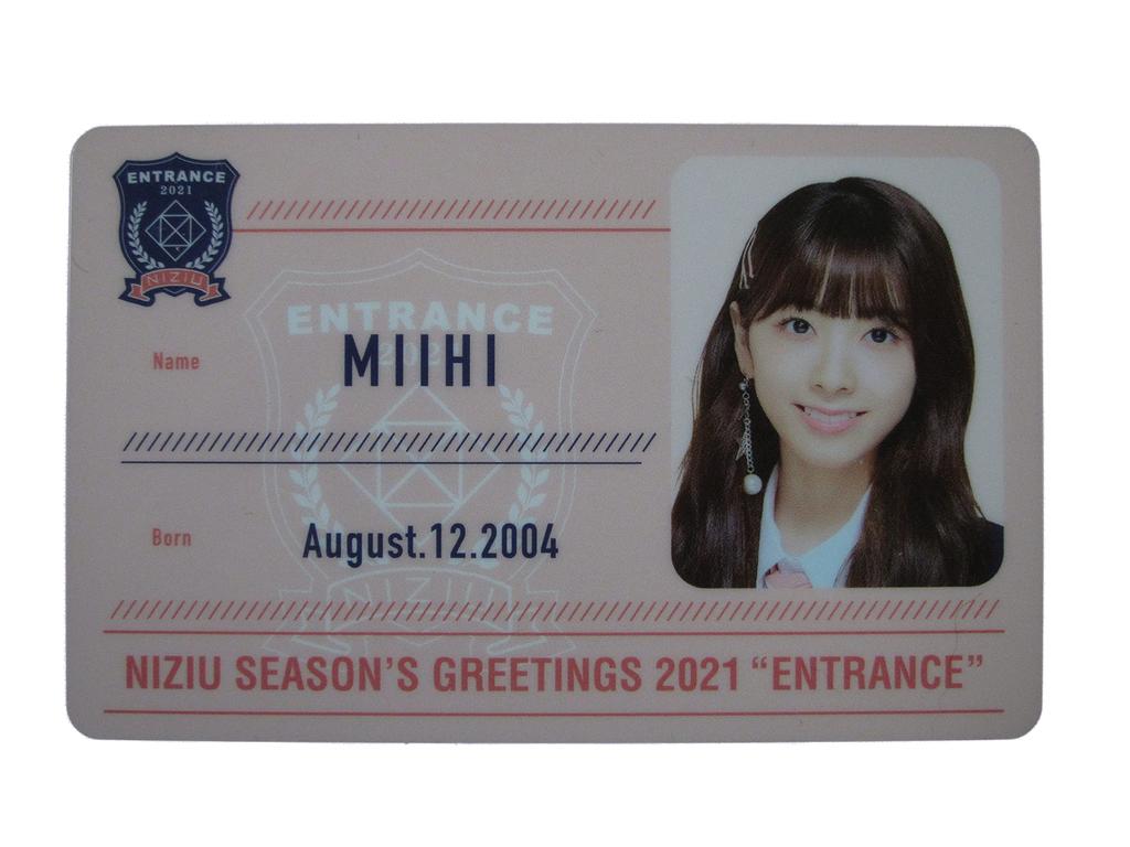NiziU GREETINGS 2021 SPECIAL GOODS Student ID ID photo SEASON’S “ENTRANCE” & & [MIIHI]