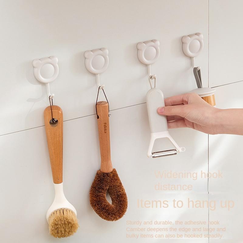 3992 Bathroom Hook Strong Adhesive Punch-free Door Rear Kitchen Bathroom Nail-free Sticking Wall Hook
