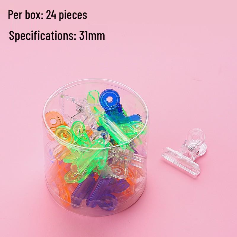 Colorful Transparent Barrel-Shaped Paper Clips