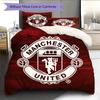 Man Utd Bedding Quilt Set Quilt Cover Pillowcase Home Decoration Birthday Gift (1 * Duvet Cover + 2 * Pillowcase, Without Core)