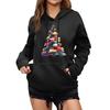 Women's Winter Christmas Printed Pullover Hooded Sweatshirt Fleece Long Sleeve Sweatshirt