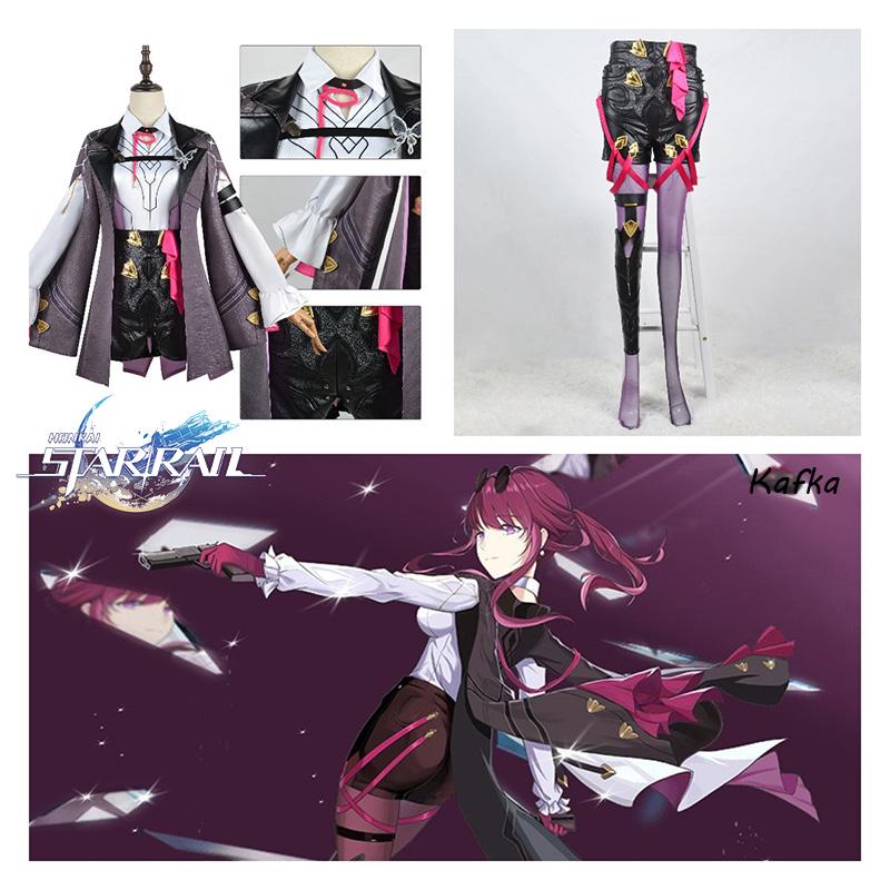 Honkai Rail Star Kafka Game Cosplay Costume Halloween Party Comic Con Up Dress
