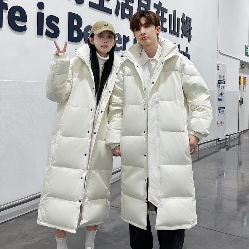 Nouvelle doudoune longue jusqu'au genou Automne/Hiver: Manteau chaud décontracté unisexe