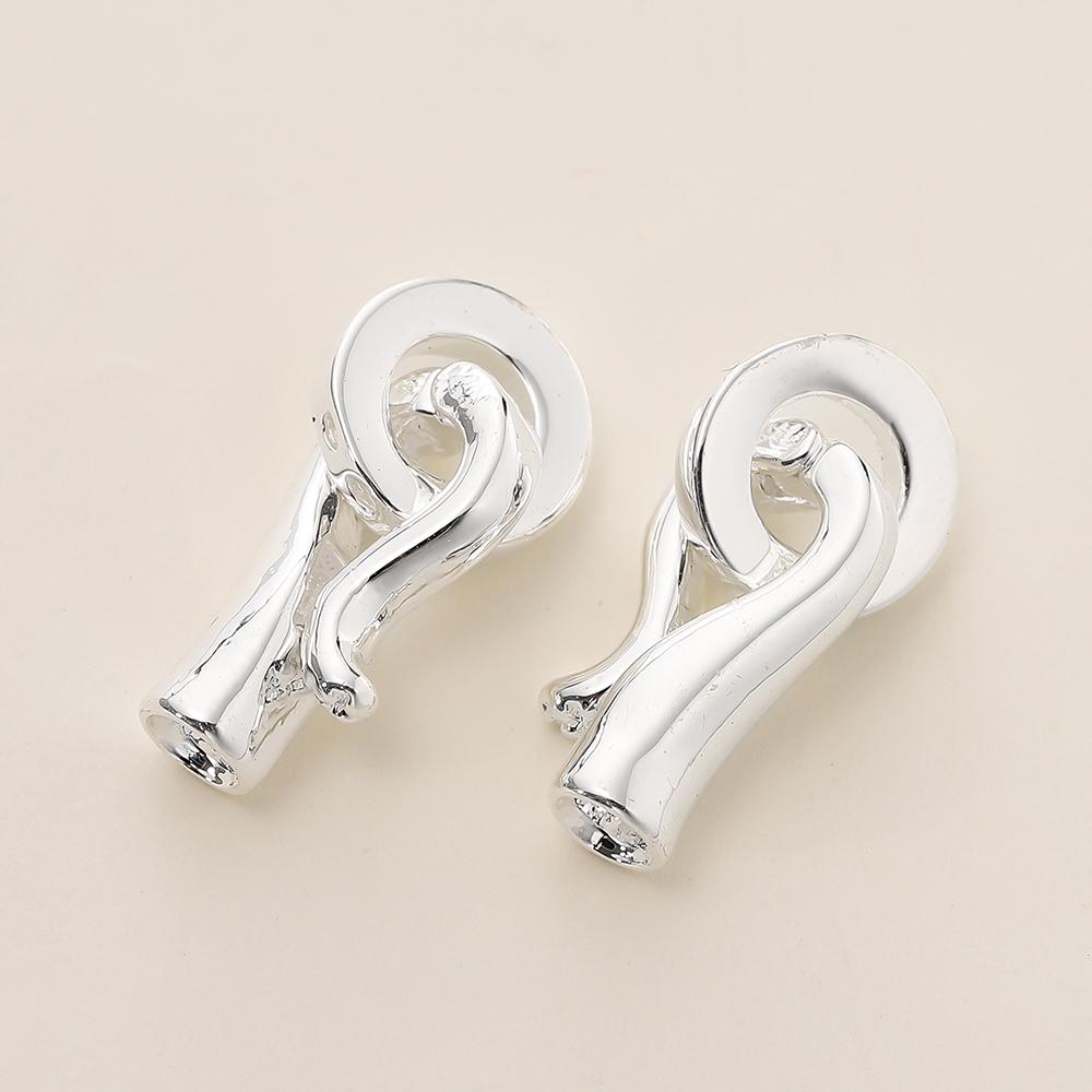 2/4pcs 14/18K Gold Color Plated Heart Bowknot Fasteners Closure Lock Connector Clasps For DIY Needlework Pearls Jewelry Making