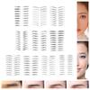 10 Sheets Waterproof Eyebrow Stickers Disposable Temporary Brow False Eyebrows Sticker Set (Black)