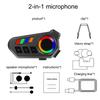 2-in-1 microphone Motorcycle Helmet Bluetooth Headset - Bluetooth 6.0, IP65 Water Resistance, Voice Control Supported, 20-Hour Battery Life