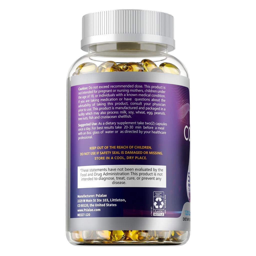 MULTI COLLAGEN - 5-in-1 Premium Collagen Blend - Promotes Joint Flexibility and Bone Strength - Unisex - Vegetarian Capsules