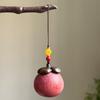Strawberry Wooden Pendant Phone Chain Mangosteen Car Keyring Cute Sandalwood Keychain  Men