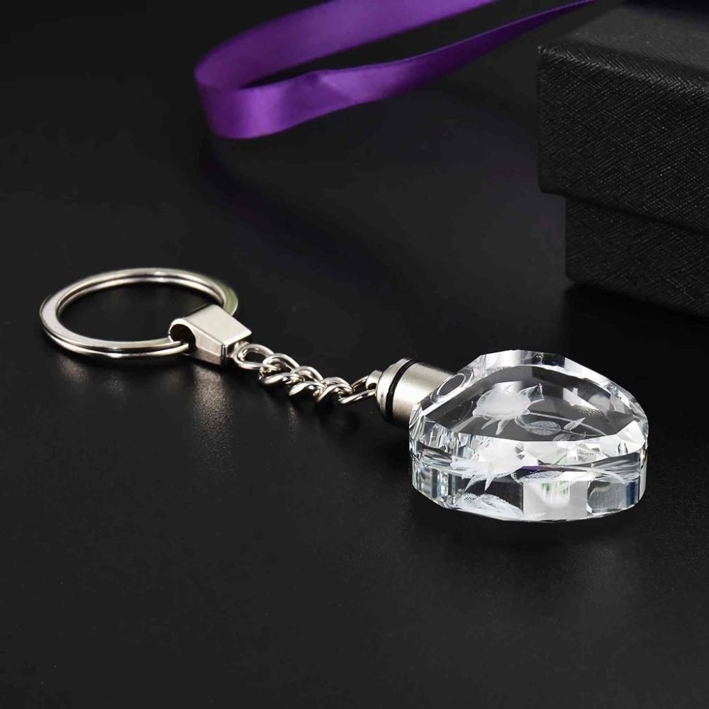 Crystal Rhinestone Crystal Keychain Rose Flower Pattern Rhinestone Keychain Souvenir