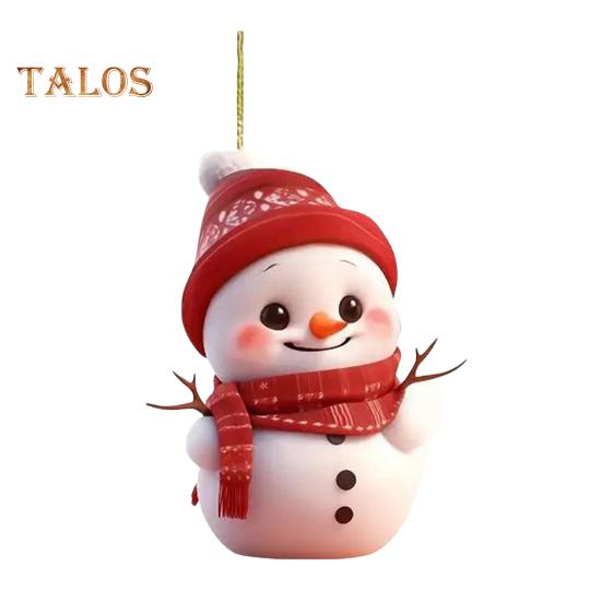 תליון אייל הצפון של סנטה קלאוס קישוט תלייה חגיגי לעץ חג המולד קישוט סנטה קלאוס מצויר מאקריליק למחזיקי מפתחות חלונות תיקים