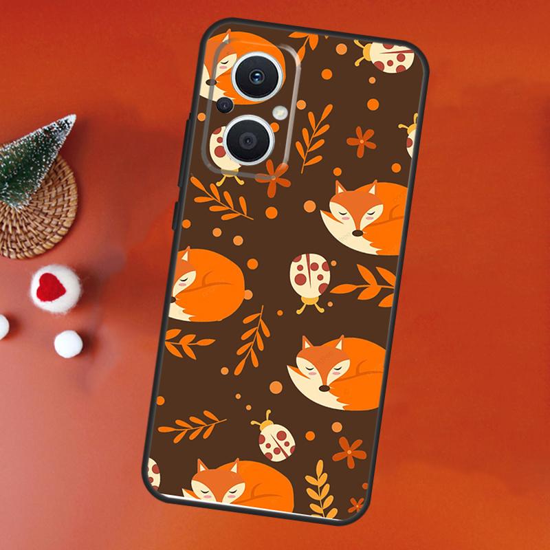 Autumn Leaves Fall Fox Case For OPPO Find X8 X6 X9 Pro OPPO Reno 7 8 Lite 10 11 12 13 14 Pro 11F 12F 13F 14F Cover