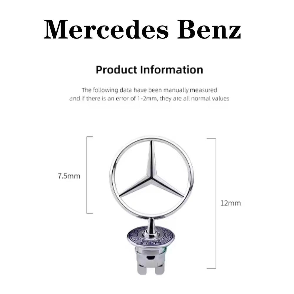 1pcs AA--44mm Car Engine Hood Emblem Front Bonnet Accessories For AMG Mercedes Benz W204 W205 W203 W211 W212 W213 W201 W210 W124