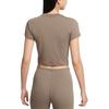 New Nike Sportswear SS25 Regular T Shirt Women's Brown HF9539-233