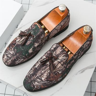 Mocasines Retro Británicos de Moda Nuevos Zapatos de Cuero con Borlas Puntiagudas para Hombre Diseñador Formal Boda Fiesta de Graduación Calzado de Homecoming