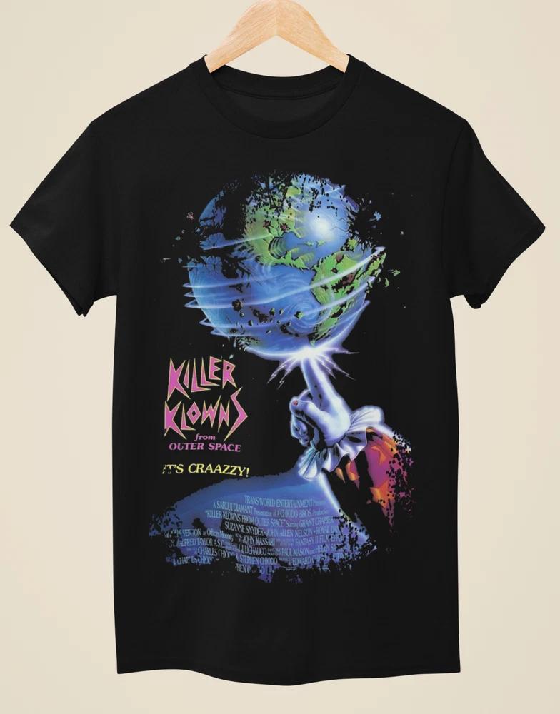 Killer Clowns From Outer Space Movie Poster Inspired Unisex Black TShirt S