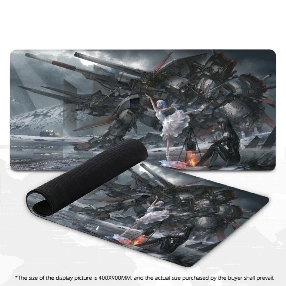 Dunkle Industrielle Mecha Kampf Kunst Druck XXL Großes Mauspads Rutschfeste Schreibtischmatte Für Gaming Arbeiten Büro PC Tastatur Schreibtisch Dekor