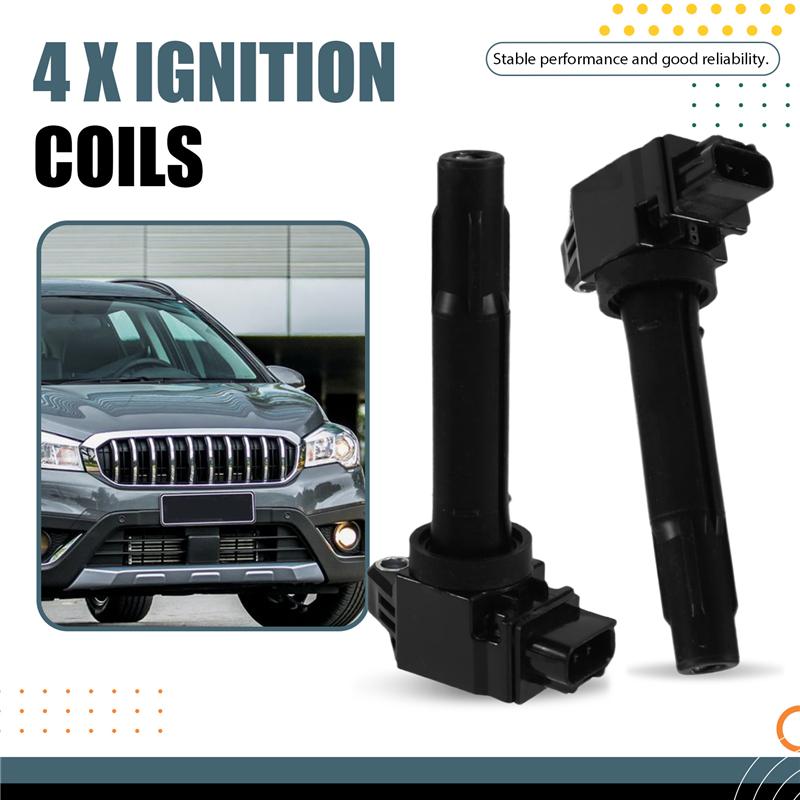 A58X-Car 4-Piece Ignition Coils Set For Suzuki Baleno Celerio Ignis Swift SX4 Vitara 2014-2024 33400-81P00 3340081P00
