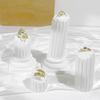 Luxury Vintage Plaster Ring Holder Exquisite Ring Display Rack Roman Column Ring Stand  Photo Props