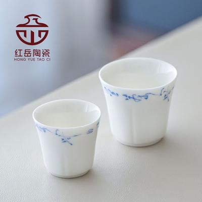 Ceramic Handwritten Seven Bowls Of Tea Poetry Teacup Household Master Cup Single Cup Tea Tasting Cup Wabi Sabi Cup Personal Special Tea Cup