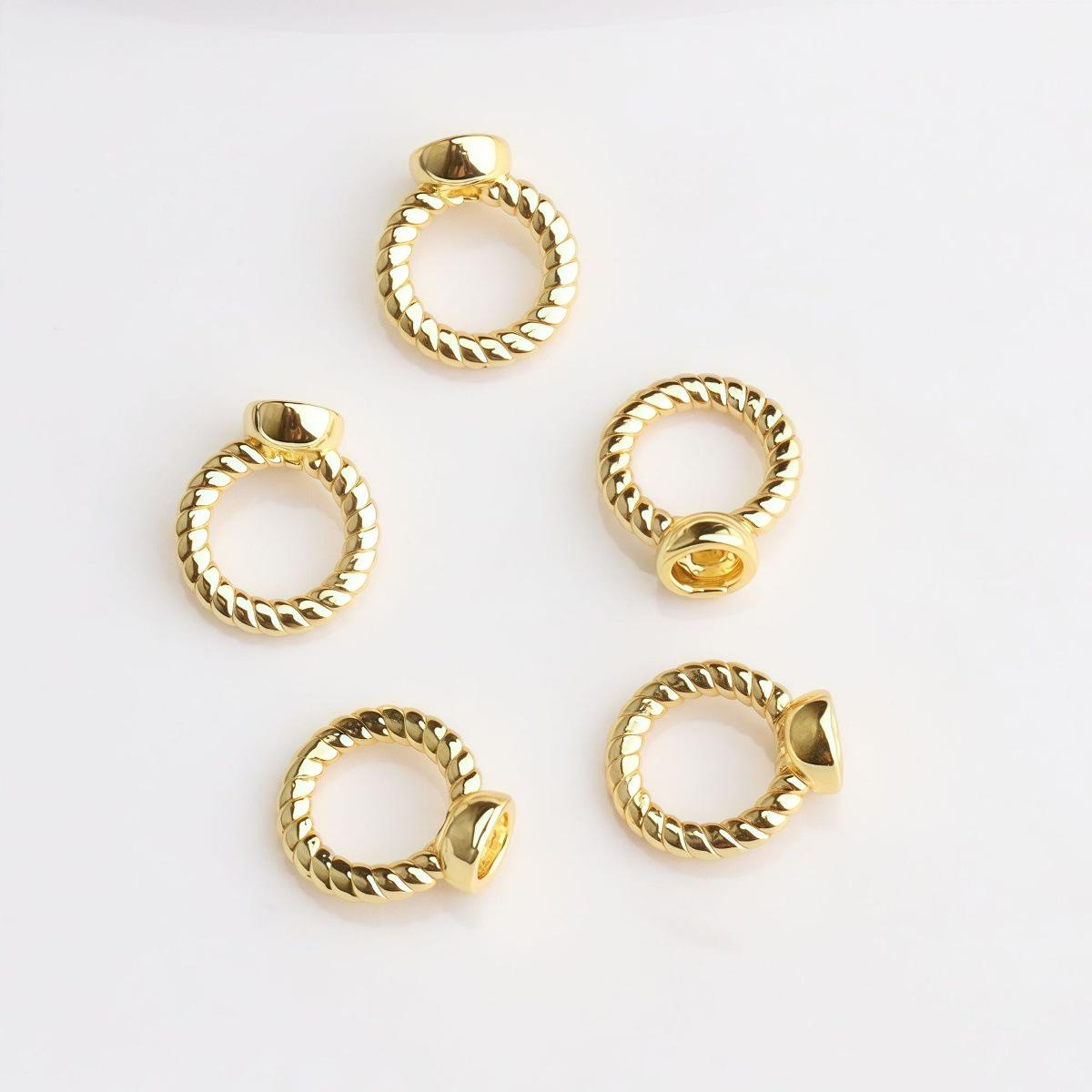 

14K позолочений круглий закритий наконечник-кільце-з єднувач для DIY ювелірних виробів, намиста та аксесуарів для браслетів з перлів