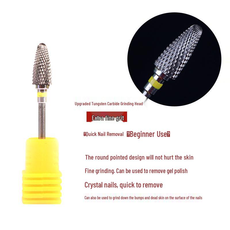 Tungsten Carbide Nail Drill Bit for Removing Dead Skin & Gel Polish - Durable Manicure Tool