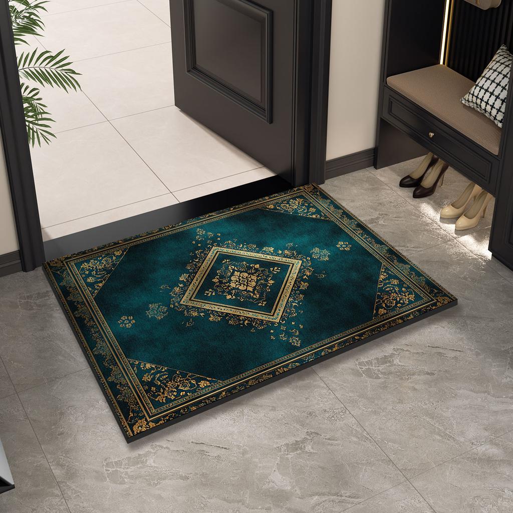 Luxury Vintage Doormat Entrance Door Mat Outdoor Welcome Front Room Rugs Foot Mat Hallway Carpet Floor Bath Mats Washable