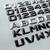 DIY 3D Sharp Letters Numbers Full Alphabat Nameplate Logo Trunk Badge Sticker I Love Any Cars Black Chrome
