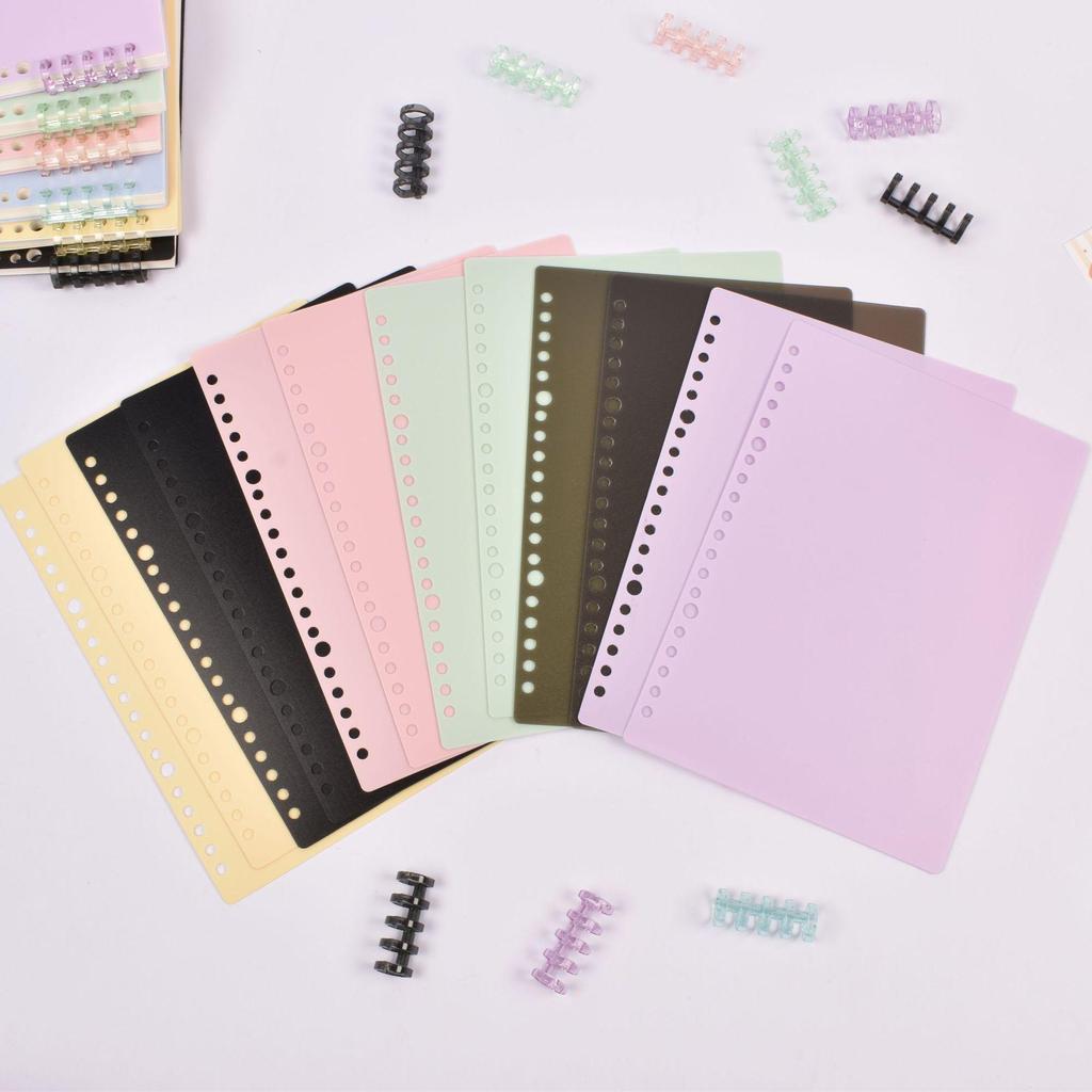 Colored Loose-Leaf Binding Sleeves - A4/B5/A5, 20/26/30 Holes, PP Material