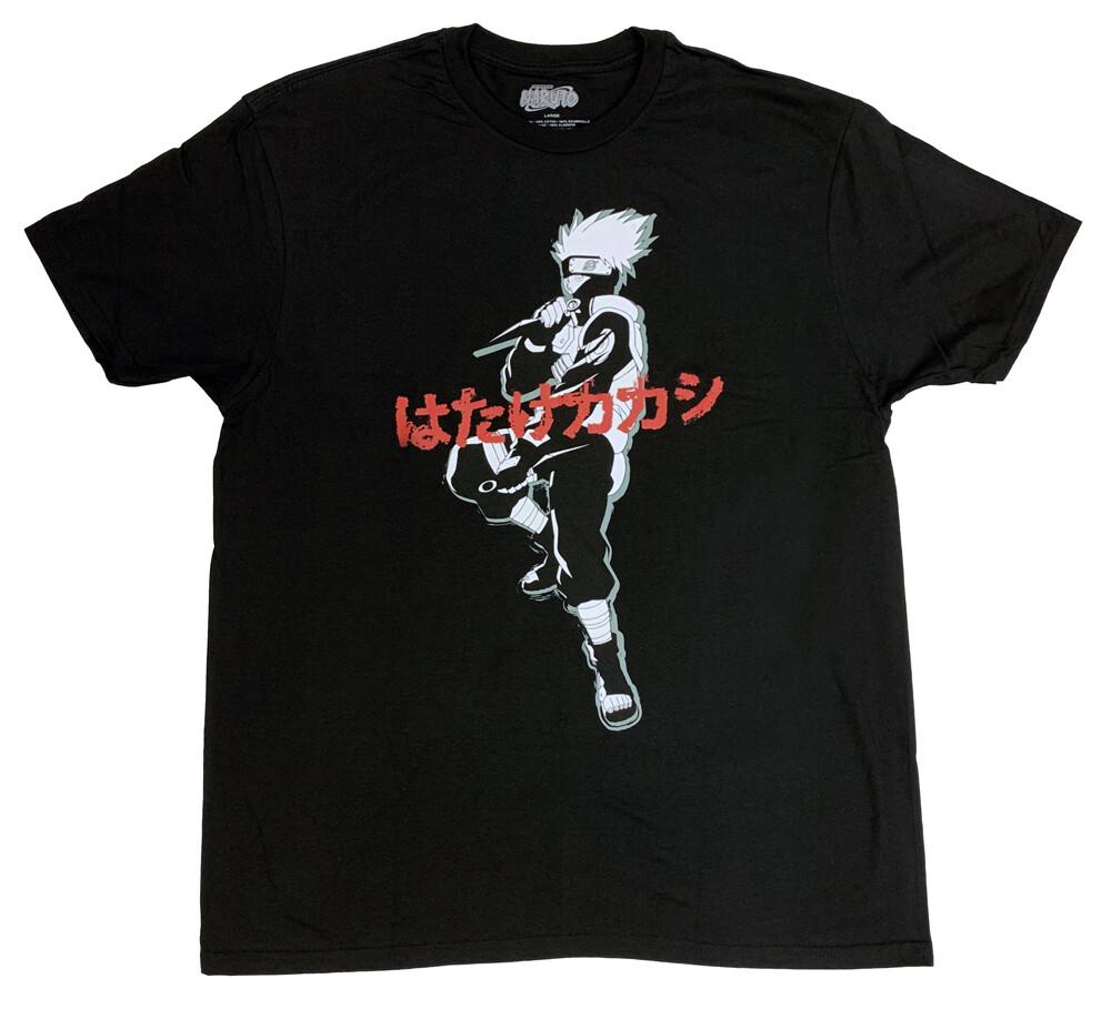 Naruto Shippuden Kakashi Kanji Adult T-shirt S