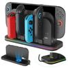 For NS2 Charger External Game Console Stand with RGB Light Heat Dissipation Fan DC5V Gamepad Charging Dock Gift for Friends