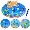 Katzenwassermatte mit Luftpumpe Sommerkühlmatte Katzenwassersensor Spielmatte für Wohnungskatzen Kätzchen
