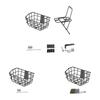 Bike Basket Front Large Capacity Convenient Assemble Aluminum Alloy Sturdy Accessory Black Cargo Container for Pet Transport