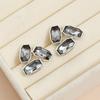 Allergy Resistant Zinc Alloy Geometric Triangle Glass Ear Studs with Ultra Light 10g Weight Designed for Sensitive Skin Daily Comfort