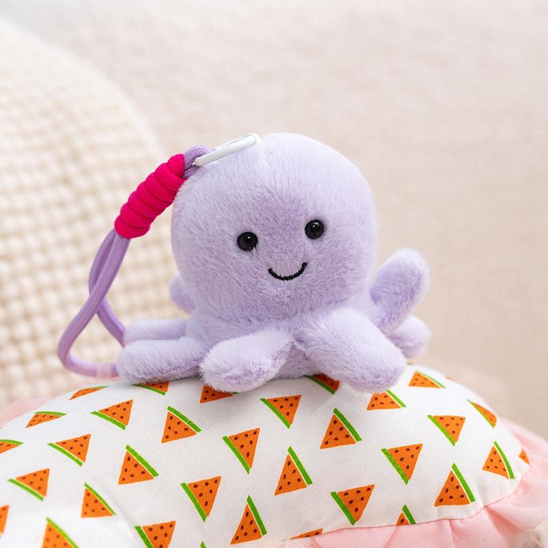Marine Life Series Plush Doll Pendant - Stuffed Toys Octopus Crab Turtle Seahorse Clam Oyster Lobster Educational Gift for Kids