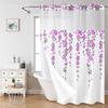 Hàndùn Botanical Floral Double-Layer Polyester Shower Curtain