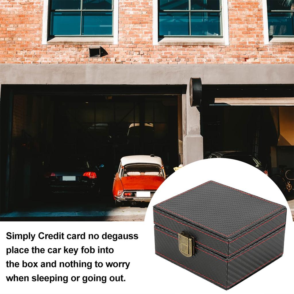 Car Key Blocker Faraday Box Car Key Signal Blocking Cage 11.6 x 9 x 5.8 cm Keyless Entry Car Keys Box Anti-Theft Faraday Box