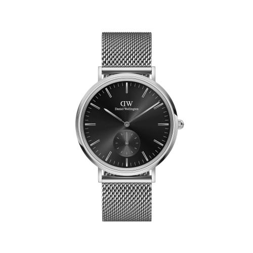 

Daniel Wellington DW Men s Classic Multi-Eye 40 Sterling S Onyx Watch, a sophisticated luxury timepiece with a stylish and popular mesh dial.