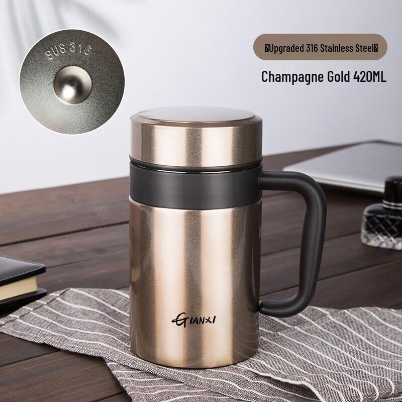 Youluo 304 Stainless Steel Insulated Tea Mug with Handle