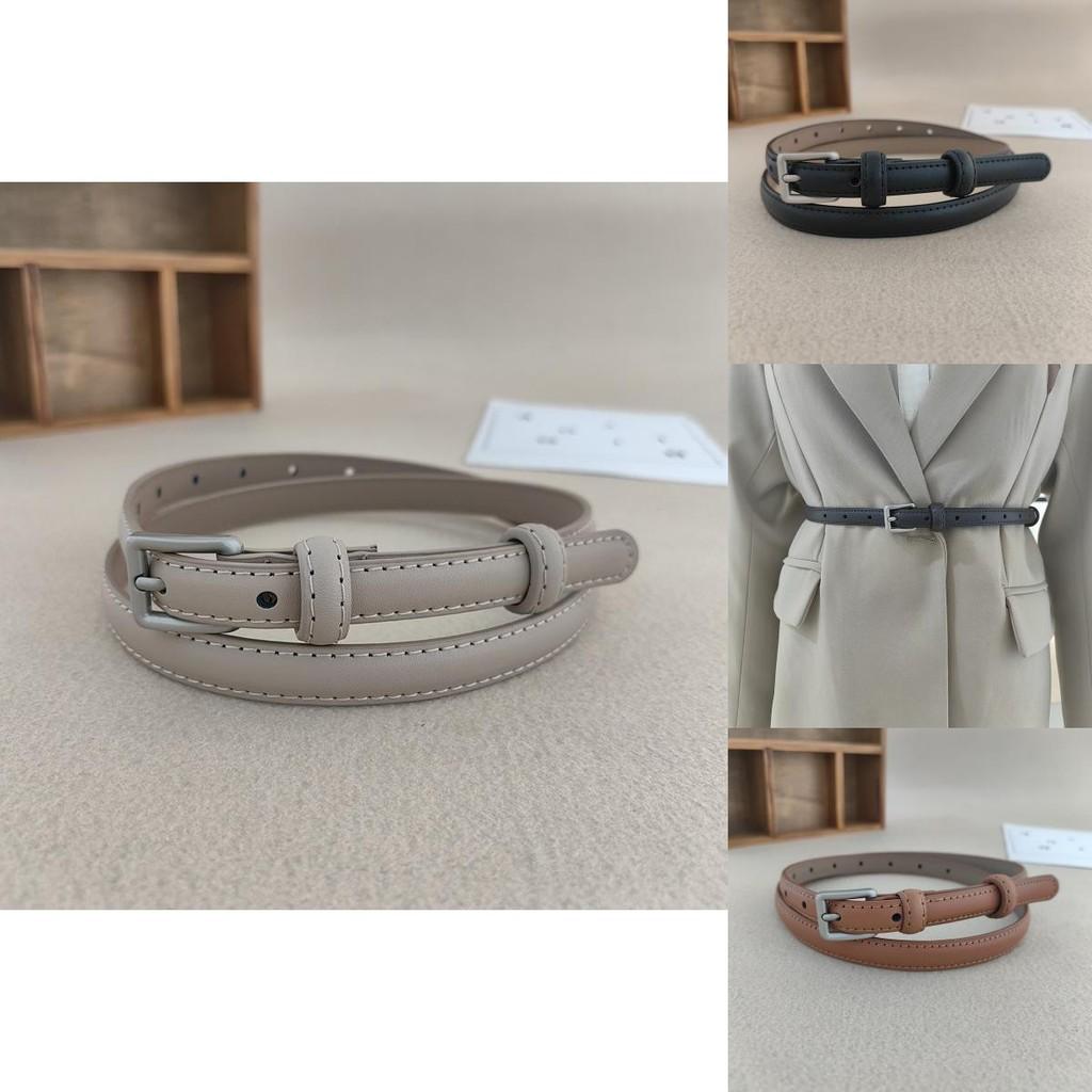 Womens Leather Belt With Alloy Pin Square Buckle For Casual Office Wear