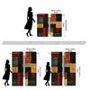 Piece Set High Definition Digital Printed Curtainpatchwork Style Colorful Multi Color Block Pattern Curtain Curtains Made Of Polyester With Rod Pocket