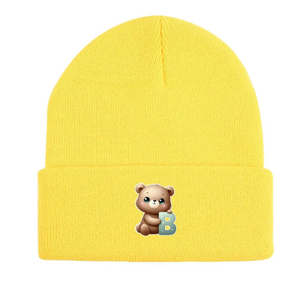 1pc, Alphabet A to Z and Animals Print Knitted Cap Beanie, 260 Knit Hats to Choose, for Men And Women