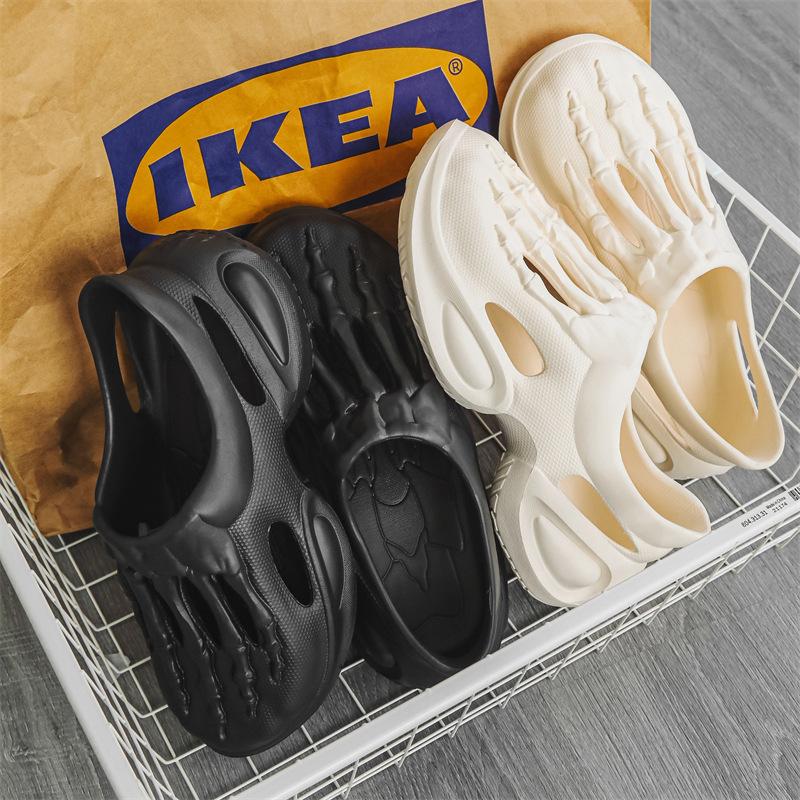 Готические панк-тапочки с черепом и когтями — фото 5