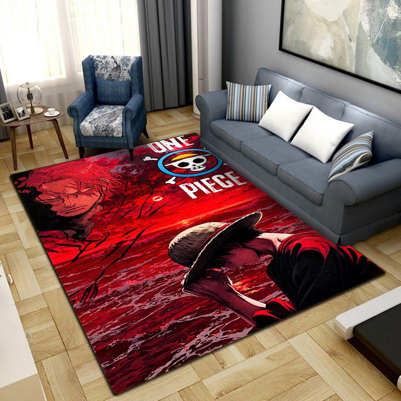 One Piece Anime Washable Non-Slip Rug Carpet Larget Floor Mat Bedroom Home Decor LXR163