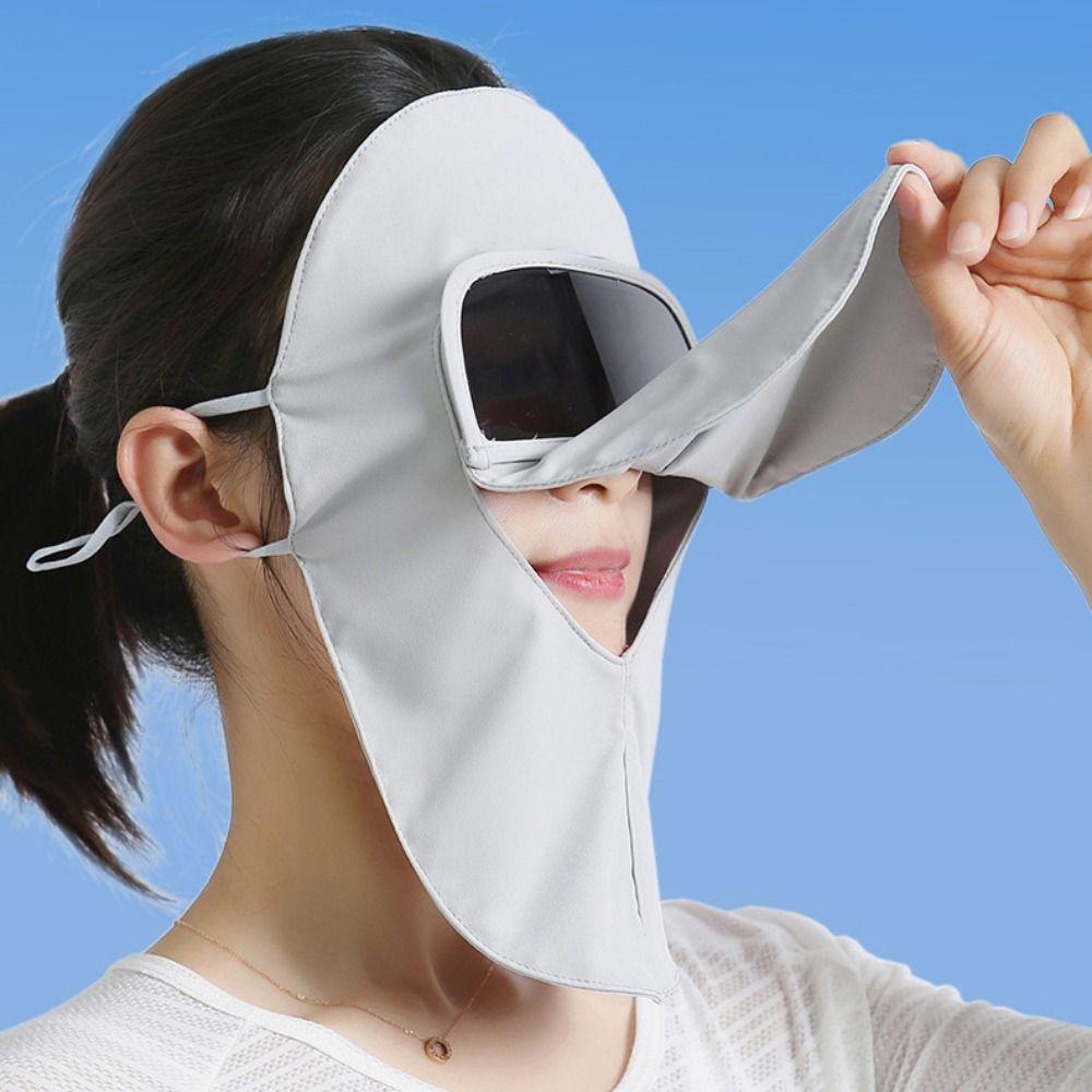 Sunscreen Face Scarf Ice Silk Mask Summer Face Gini Mask Elastic Face Cover  Fishing